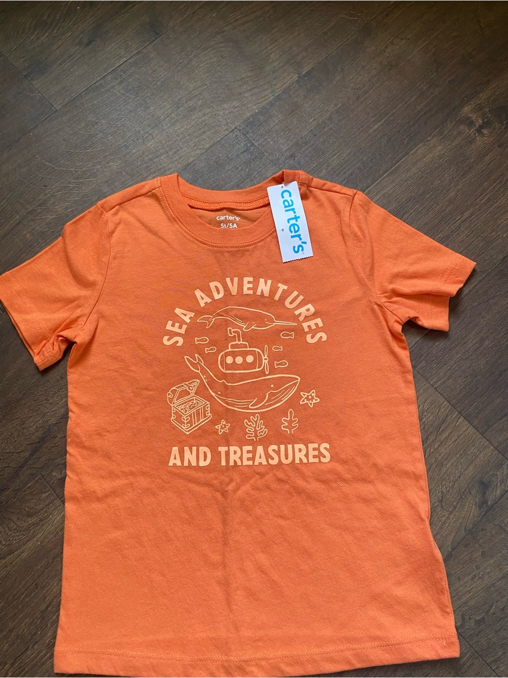 Carter's Orange 'Sea Adventures and Treasures' Kids Graphic Tee
